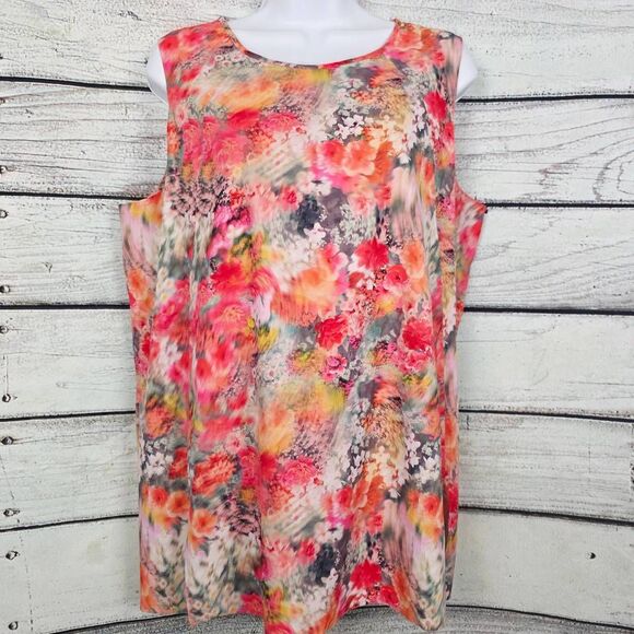 Athleta Refined Zephyr Floral Tank Top Large - Picture 1 of 8